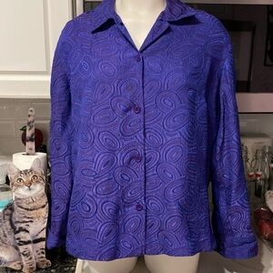 B womens C.L.O.T.H.E.S long sleeve button front beautiful top size XL